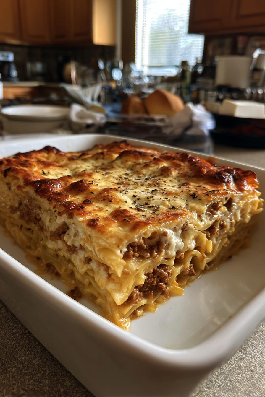 creamy layered john wayne casserole - detail 1